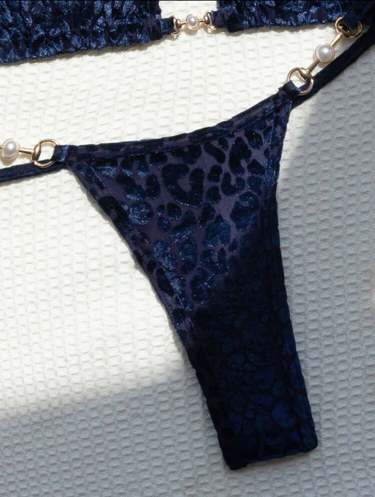 Traje de baño terciopelo Azul