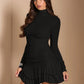 Vestido negro manga larga