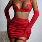 Set Rojo con guantes