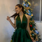 Vestido Satin Verde