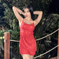 Vestido Rojo Brillante