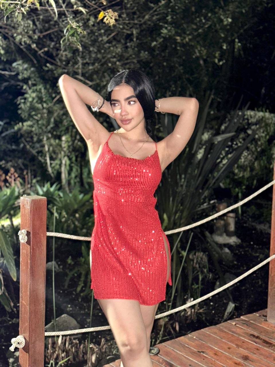 Vestido Rojo Brillante