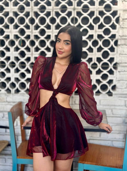 Vestido Kim Vinotinto