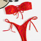 Bikini Naranja leopardo